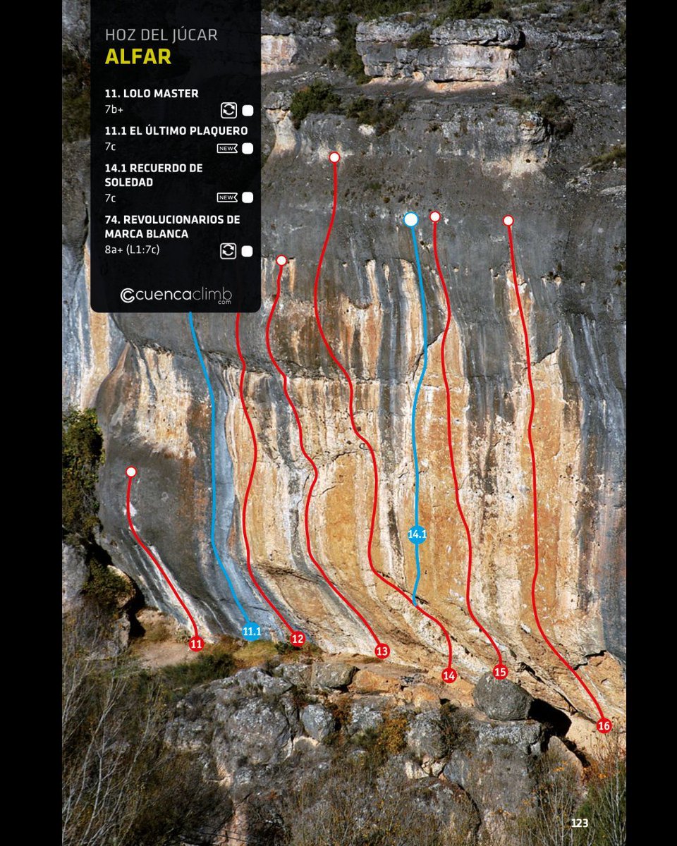 climberyaz's tweet photo. En el sector Alfar llegan dos vías nuevas:

🔴 El último plaquero (7c)
🔴   Recuerdo de Soledad (7c)

👉 Descárgate el PDF y pon tu guía al día 👁️ ✍🏻
https://t.co/pi7aC9GCLw https://t.co/KS07wgVJDU