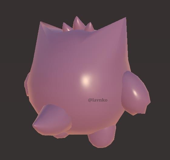lavnko's tweet image. modelling a pokemon everyday - day 120 gengar