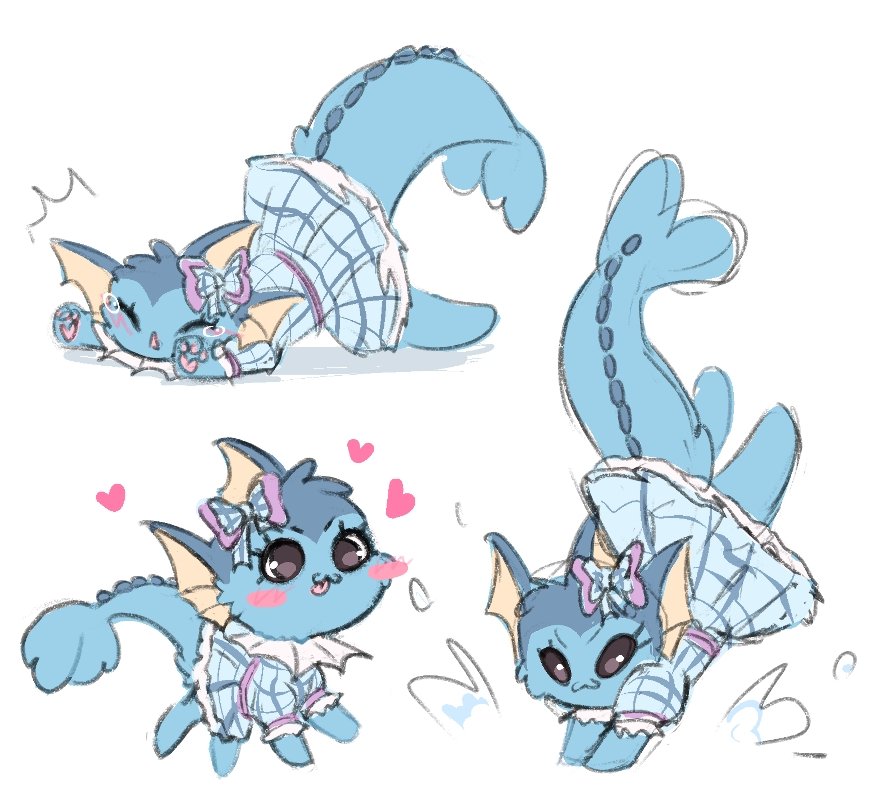 Unite vaporeon doodles