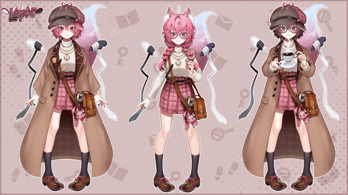💔Detective Outfit Reveal💔

Hi, it's me Laphi!! Your favorite big brain unicorn ready to solve all puzzles🔍 Will you help me? (bc I'll need the help lol)

🎨イラスト: <a href="/yoakasi_syokudo/">夜明食堂@ばくれつまったり中</a> 
⚙️モデリング: <a href="/LadyCheese1/">Lady Cheese【 WAITLIST OPEN 】</a> 

#VTuber #Modelreveal