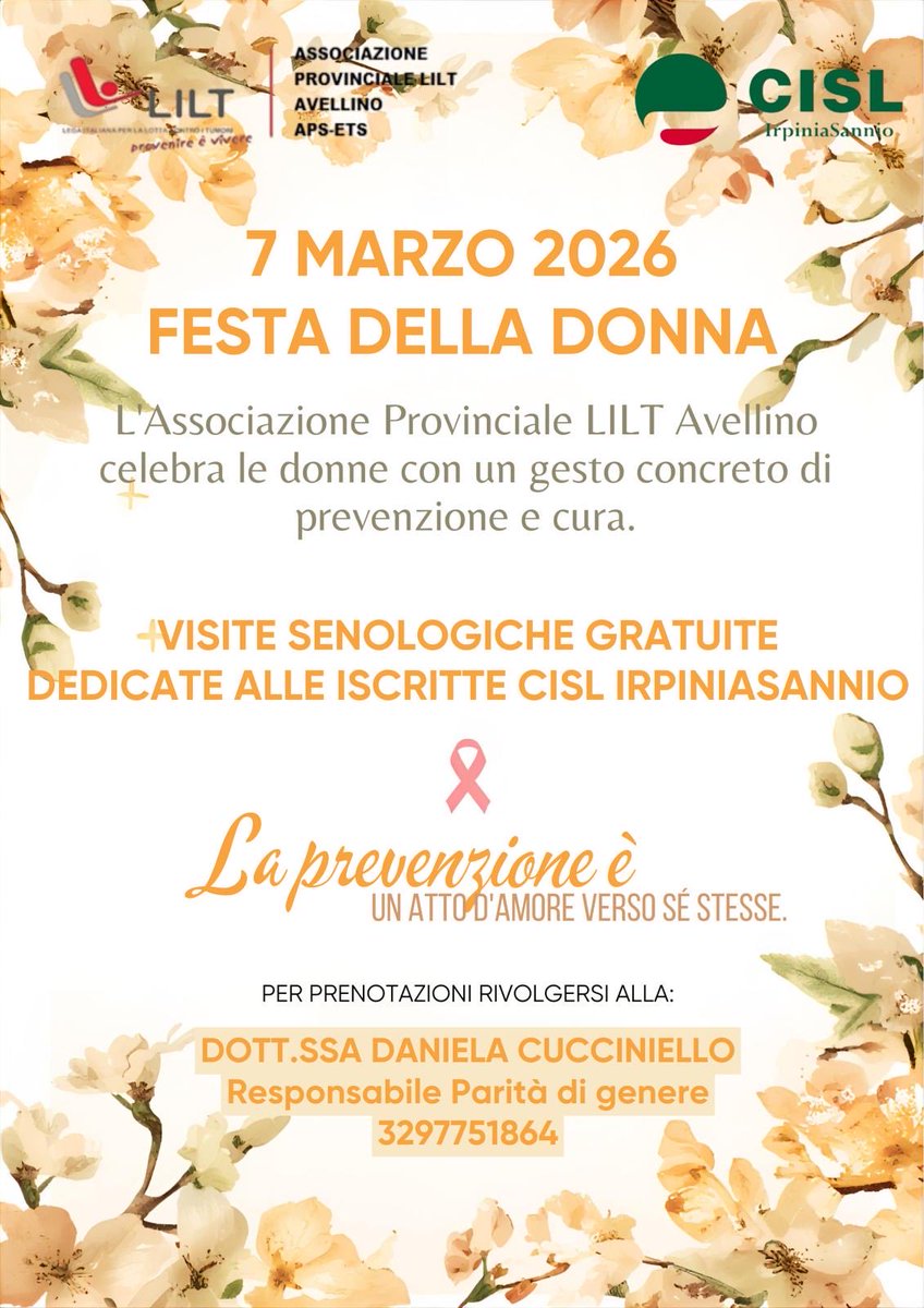 FernandoVecchi4's tweet photo. La Cisl IrpiniaSannio e il Coordinamento parità di genere hanno organizzato in occasione del 8 Marzo, una giornata di prevenzione per sensibilizzare contro la violenza e discriminazione. https://t.co/VChhZdkonW