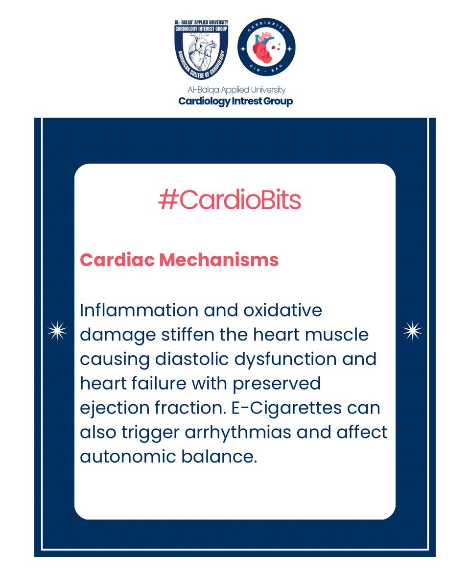 BauCig's tweet photo. Vaping may look safer than smoking, but it still impacts heart health. Nicotine can boost heart rate, raise blood pressure, and place stress on the cardiovascular system.

Reference:

https://t.co/C2Qw0Dhvku https://t.co/hWALjNXYlj