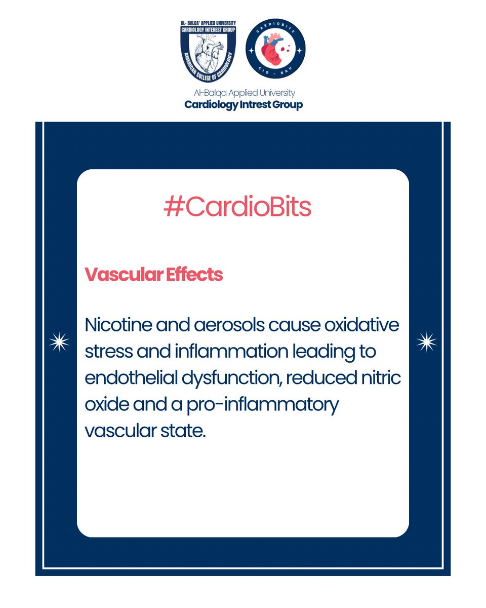 BauCig's tweet photo. Vaping may look safer than smoking, but it still impacts heart health. Nicotine can boost heart rate, raise blood pressure, and place stress on the cardiovascular system.

Reference:

https://t.co/C2Qw0Dhvku https://t.co/hWALjNXYlj