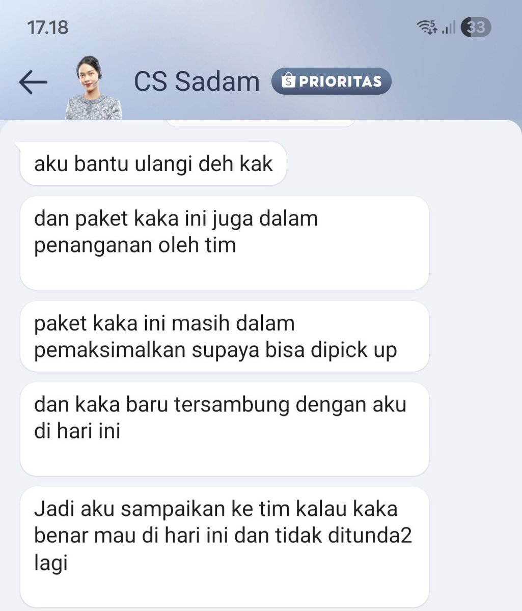 Respon CS <a href="/ShopeeID/">Shopee Indonesia</a> <a href="/ShopeeCare/">Shopee Care</a> woww.
Sudah 4 hari barang saya belum datang padahal pake instant. Di kompen tapi responnya begini. 
Cs sendiri yang menjanjikan barang saya datang hari ini tapi ternyata cuma janji palsu. Respon CS nya juga nyolot banget!! Tanggung jawab shopee!