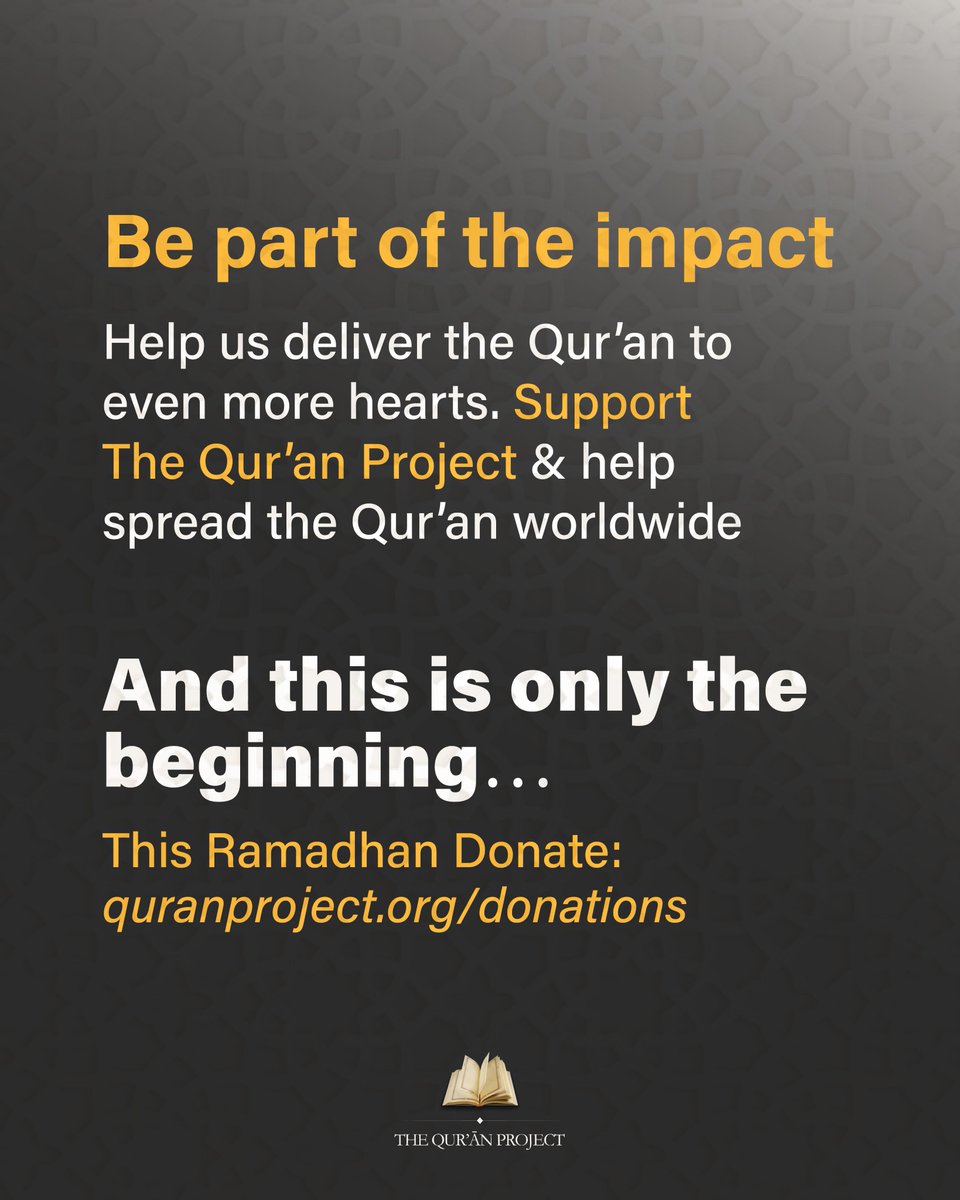 QURANPROJECTorg's tweet image. The Qur'an Project's Global Reach 🌍

📖 850,000 Qur'an translations printed

📚 1.4 million total Islamic resources distributed

Be part of the impact 👉 quranproject.org/donations

#donation #quran #charity #nonprofit