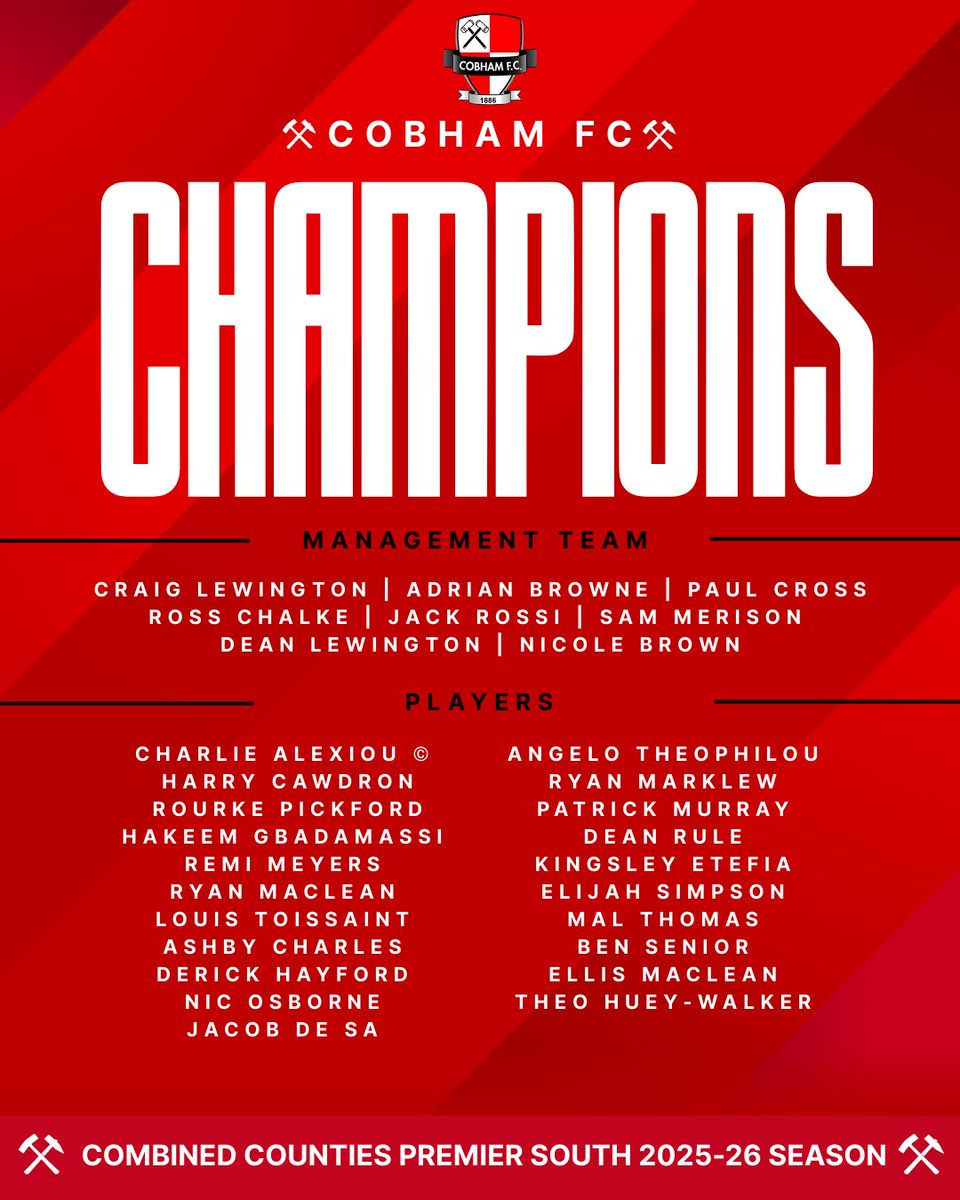 COBHAM FC (C)🏆 tweet media