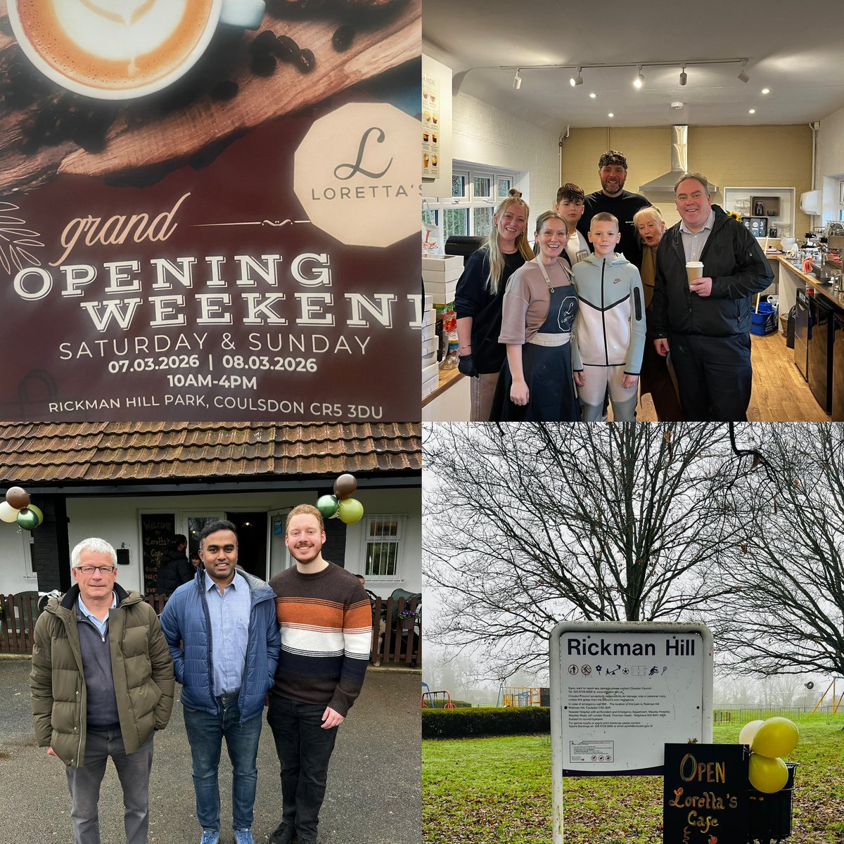 NThampi's tweet photo. Great to attend the grand opening of Lorettaโs Cafe at Rickman Hill Park, Coulsdon this morning with the Mayor and fellow councillors @JasonCroydonCon ,@CllrIanParker , @MarioCreatura , @LukeForCoulsdon
#Coulsdon #SupportLocal #Community https://t.co/kqb2J2Oxu6