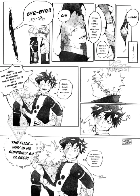 What if….. Adult Izuku and Kacchan meet high-school Gogo Katsuki (prototype Katsuki) (Part 5) (1 more page before it's finished (hopefully)

Oblivious Izuku x Emotionally Constipated Katsuki. Ah~ a tale as old as times... 