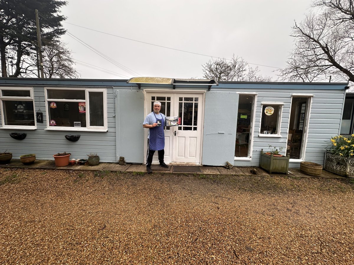 wickedladybiker's tweet photo. Delivered my first Bike &amp; Brew pack to Cafe Riverside Omelette House (No.164) in Saffron Walden this morning.  What a lovely couple 🥰 it's their first year participating as a venue so make sure you visit to get a stamp Homemade baklava to die for 😋 https://t.co/MpjbhcRzZA