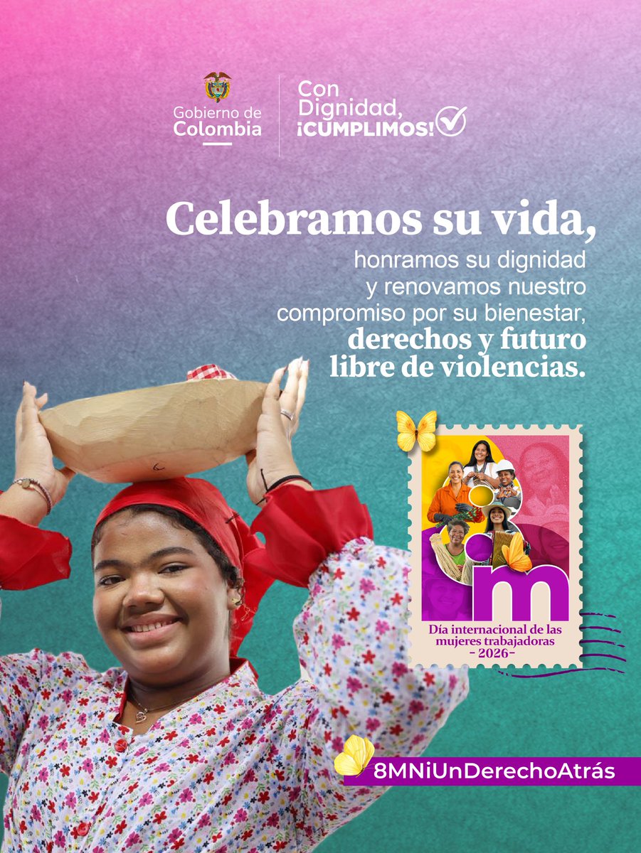 MinSaludCol's tweet photo. Mañana conmemoramos el Día Internacional de la Mujer, una fecha para reiterar que la igualdad se construye todos los días.

Reconocer, respetar y garantizar los derechos de las mujeres es una tarea de toda la sociedad.

#8MNiUnDerechoAtrás https://t.co/2P1ihXtlcd