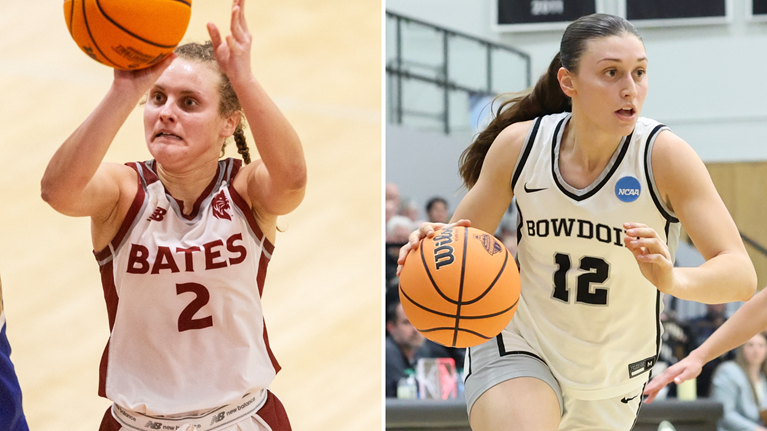 🏀NCAA Women's Basketball

Round 1 Results
Bates d. US Merchant Marine Academy, 71-57
Bowdoin d. Emmanuel, 51-42

Rd 32 Schedule
7:15pm - Smith at Bates
7:45pm - Southern Maine at Bowdoin

Watch all NCAA games on the NCAA Champs Pass > ncaa.com/champs-pass