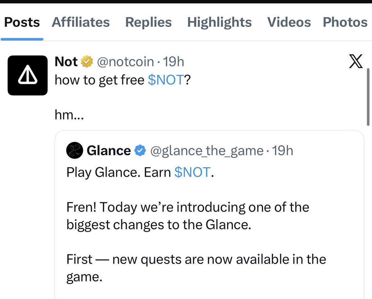 Still Early

Free $NOT

t.me/TheGlanceGameB…