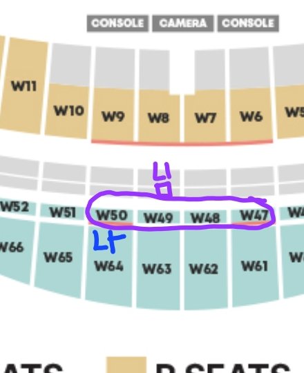 SEVENTEEN WORLD TOUR NEW_ ENCORE 세븐틴 뉴 앙콘 콘서트 티켓 교환 양도

4/4 첫콘 

저：w64구역 20열
님：w47-50구역 모든 열 OK

추금 가능합니다!!! 

모든 인증가능⭕️
디엠/옾챗 주세요! 
open.kakao.com/o/s4sXLhki