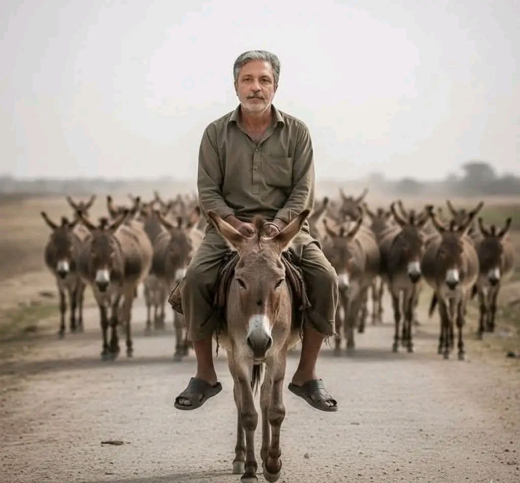 frhtijz's tweet photo. @ikhtiarwali پٹرول اور ڈیزل کی قیمتوں میں 55 روپے فی لیٹر اضافے کی وجہ سے بے اختیار سائیکل سے گدھے پر اگئے ہیں ۔ https://t.co/EKT0nQUCa0