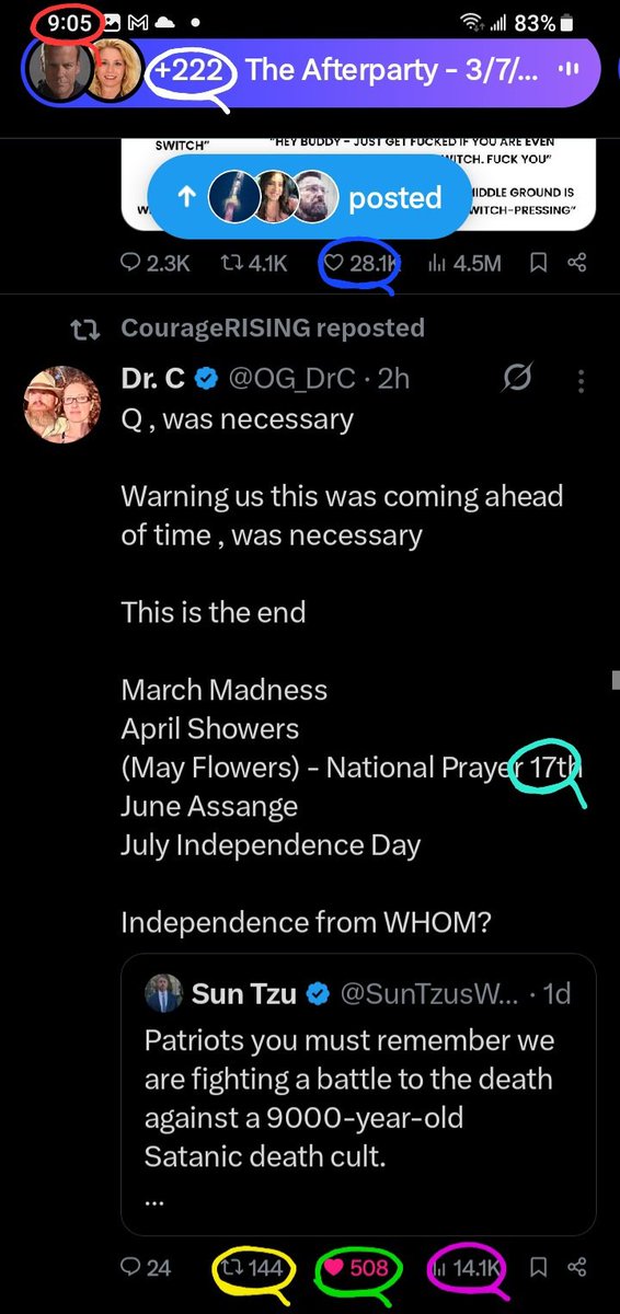 DeanDavis33's tweet image. 🐸1️⃣7️⃣ #Seventeen 🐇
2️⃣2️⃣2️⃣ #TwoTwoTwo 
1️⃣4️⃣1️⃣ #OneFourOne 
9️⃣0️⃣5️⃣ #NineZeroFive 
2️⃣8️⃣1️⃣ #TwoEightOne 
5️⃣0️⃣8️⃣ #FiveZeroEight 
1️⃣4️⃣4️⃣ #OneFortyFour 
🎰 #WhatAreTheOdds 🪽