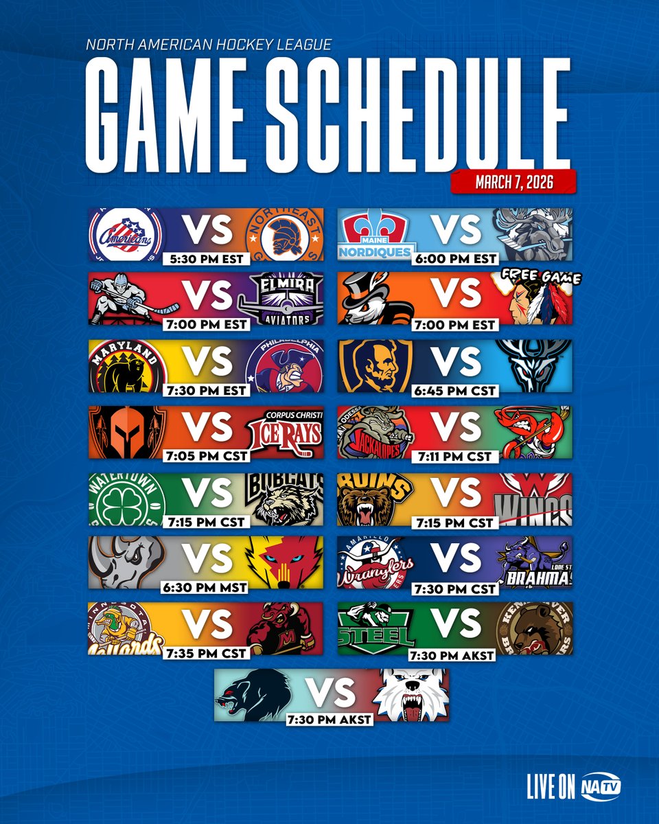 NAHLHockey's tweet photo. So many games, so many opportunities to tune in! Who are you watching?👀

📺: Watch live on https://t.co/lzN6cvYT0V
📊: Follow along the live stats &amp; scores on https://t.co/cU8tQEDSrg. https://t.co/87je8kOYQ9