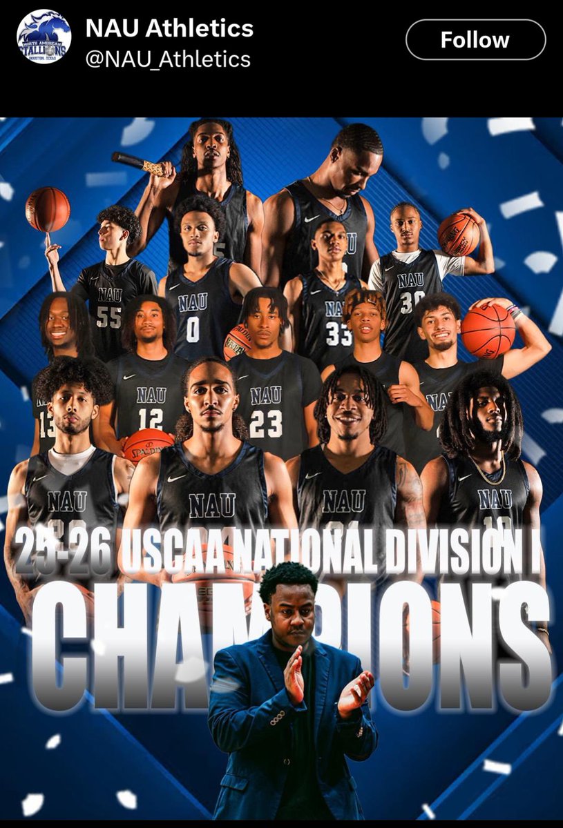 bballcoachcc's tweet photo. 🚨📢✅ Former FGC 🐺 🏀 
6'6" G/F Oakley Lewis and NAU
 Win National 🏆. Oakley averaged 10pts, 4rebs for tourney. 
@CoachDoze_  @NAU_mensbb https://t.co/ibzL9flYou