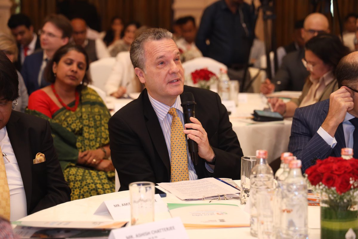 SteelMinIndia's tweet photo. During the interactive session on Bharat Steel 2026,  Marcos Sperandio, Deputy Chief of the Mission, Embassy of Brazil, referred to the outcomes of President Lula’s recent visit, including MoU on steel cooperation and partnerships in mining and technology.
🇮🇳🤝🇧🇷
#IndiaBrazil #SteelPartnership #BharatSteel2026
@indiainbrazil @BrazilEmbassyIN