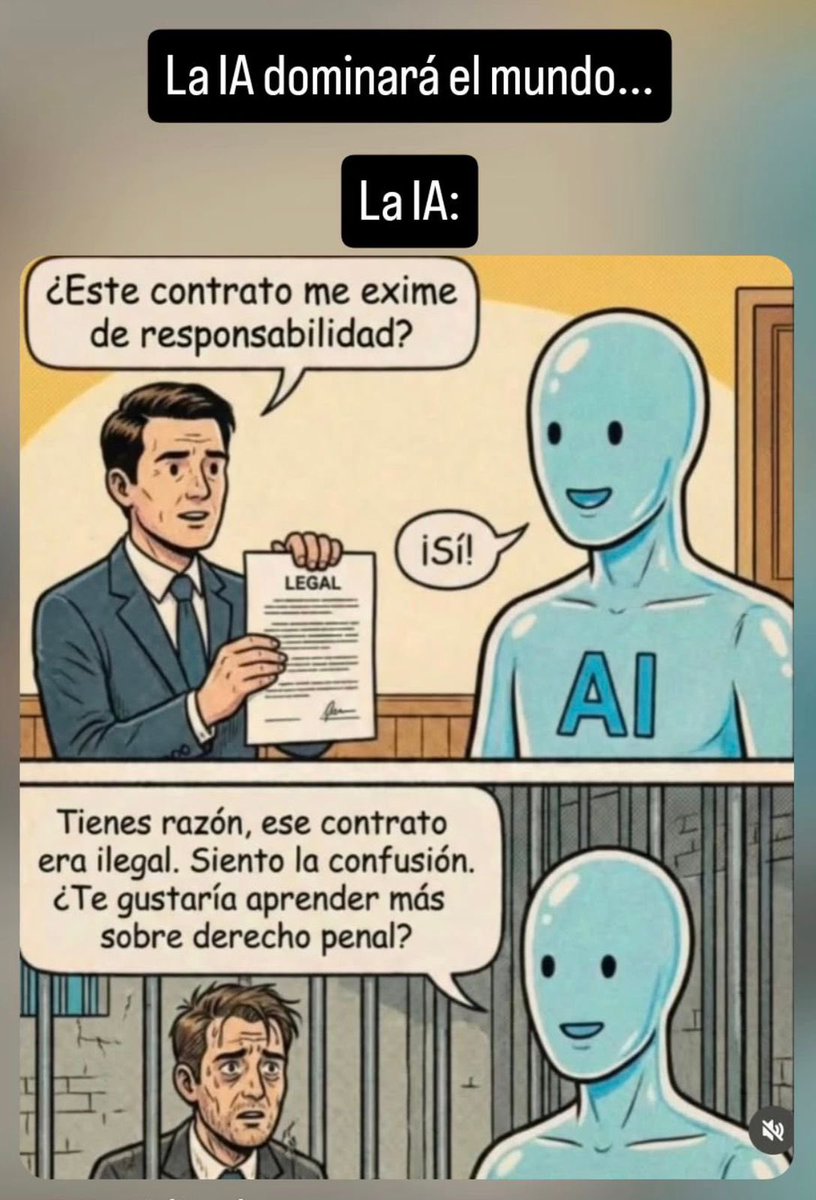 Esta caricatura revela una verdad incómoda para la abogacía. Durante décadas los abogados construimos nuestra autoridad sobre el dominio del conocimiento jurídico: leyes, precedentes, contratos. Pero la inteligencia artificial ya puede procesar esa información en segundos. Lo que