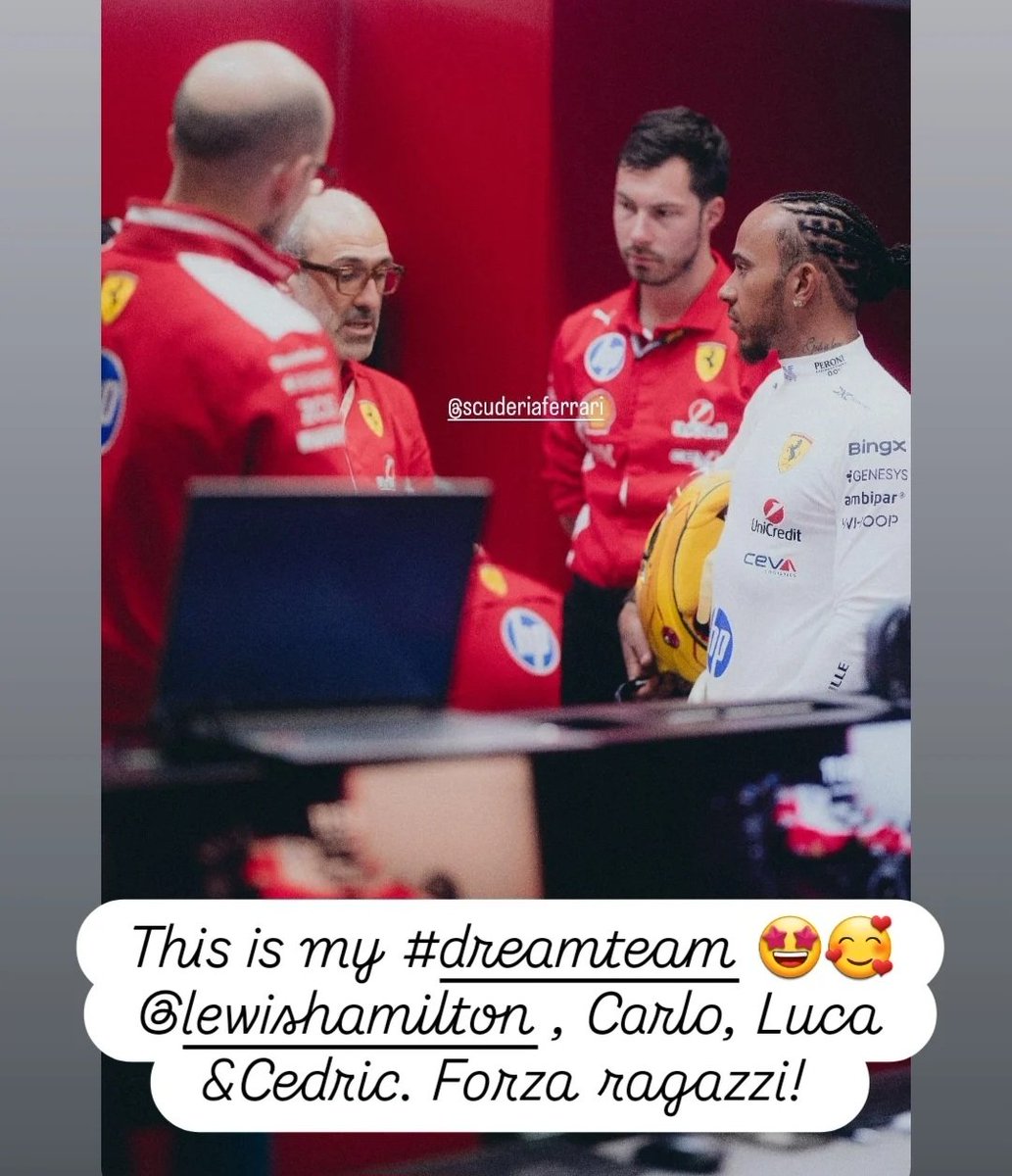 Hariclea's tweet image. That's it. That him, that's them. My driver 🥰 my team ❤️ Forza ragazzi!! We will have a good race!