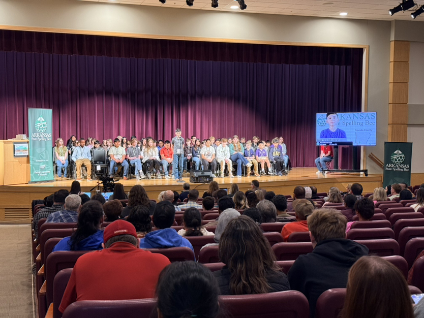 🐝 The Arkansas State Spelling Bee sponsored by the Electric Cooperatives of Arkansas is underway at the Arkansas 4-H Vines Center in Little Rock as 56 students compete to be the spelling champion.