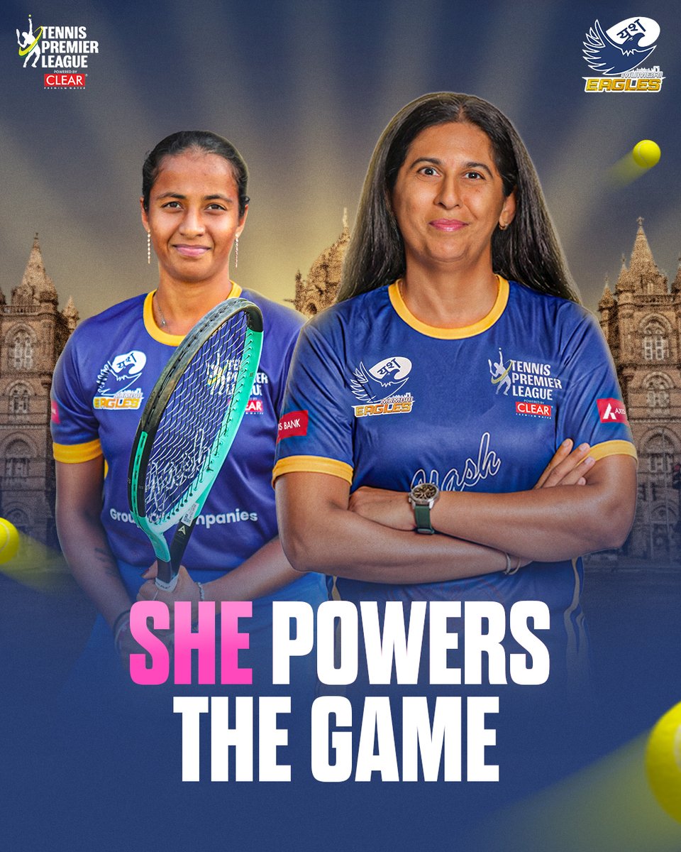 MumbaiRoyalsTPL's tweet photo. Strength. Skill. She. 💪
Game Changers. 🎾 

Happy International Women's Day ✨

#YashMumbaiEagles #FlyWithTheEagles #HappyInternationalWomensDay https://t.co/rhFdqAboxQ