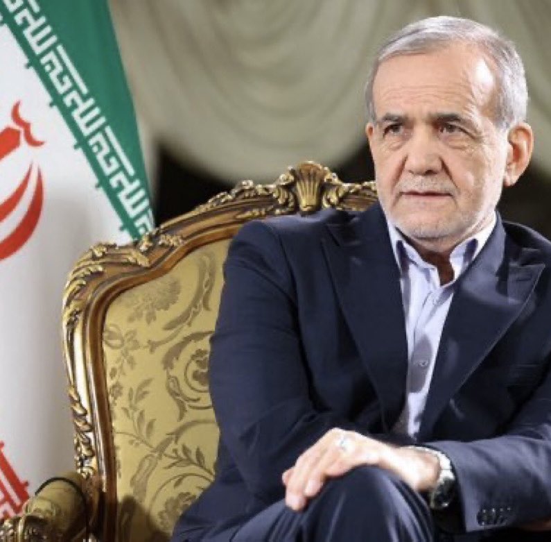 SaycheeseDGTL's tweet photo. Iranian President Pezeshkian says the U.S. demanding a unconditional surrender is a dream they will take to their grave. https://t.co/aFOzislpc1