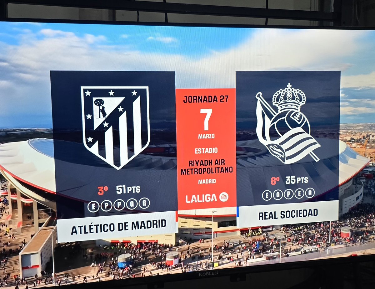 leandrozapponi's tweet photo. Ya estamos listos!
Te relato #LaLiga 🇪🇸
⚽ #AtléticoDeMadrid (@Atleti) - 👕 #RealSociedad (@RealSociedad)
#Fecha27
🎙 @fabig08
📟 610-1610
📺 @DSports
#LaLigaEnDSports
🐸☝️
#NoTeLoPodésPerder https://t.co/XClaCAQZIg