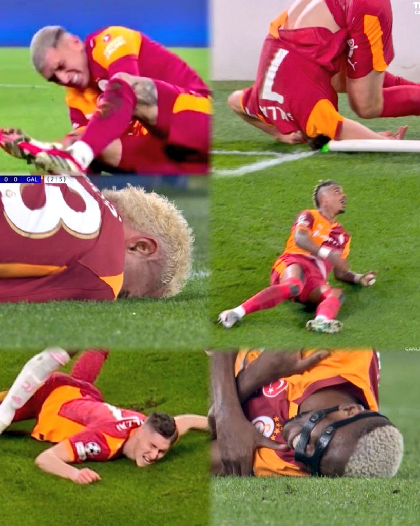 en ufak temasta galatasaray oyuncuları