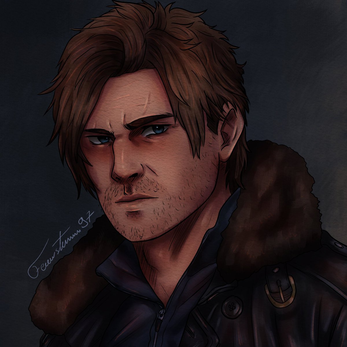 I tried to draw Leon in a more semi realistic style. It took me over five hours but I am super proud of it 

#ResidentEvilRequiem #ResidentEvil #LeonSKennedy
