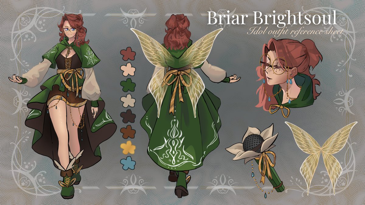 briarbrightsoul's tweet photo. ✦. ── Reference Sheet ── .✦

I'm Briar Brightsoul, your isekai'd pixie idol!🌱✨️

I want to make your days a whole lot brighter, won't you fly with me? 

Art Tag: #pixiepicasso
🎨: @gabbybites

⋆˙⟡. #VtuberDebut | #ENVtuber .⟡˙⋆ https://t.co/qQb0YBjJRI