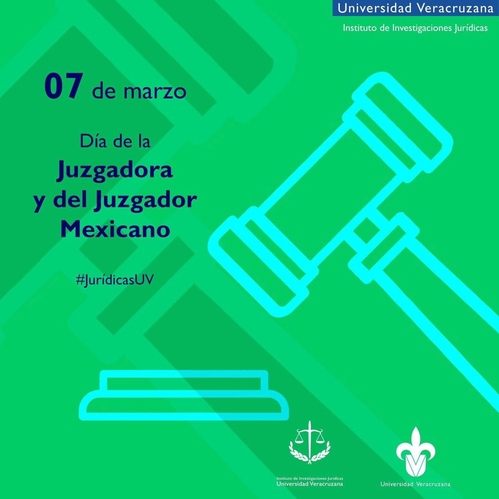 Desde el Instituto de Investigaciones Jurídicas de la Universidad Veracruzana reconocemos el trabajo y vocación de las juzgadoras y juzgadores mexicanos, como garantes del Estado de derecho, los derechos humanos y del acceso a la justicia en nuestro país.

#JurídicasUV