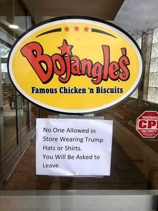 The biscuits were hot. The chicken smelled amazing.
But the real spice at the door had nothing to do with the menu. 🍗

This place needs to be canceled .   👇