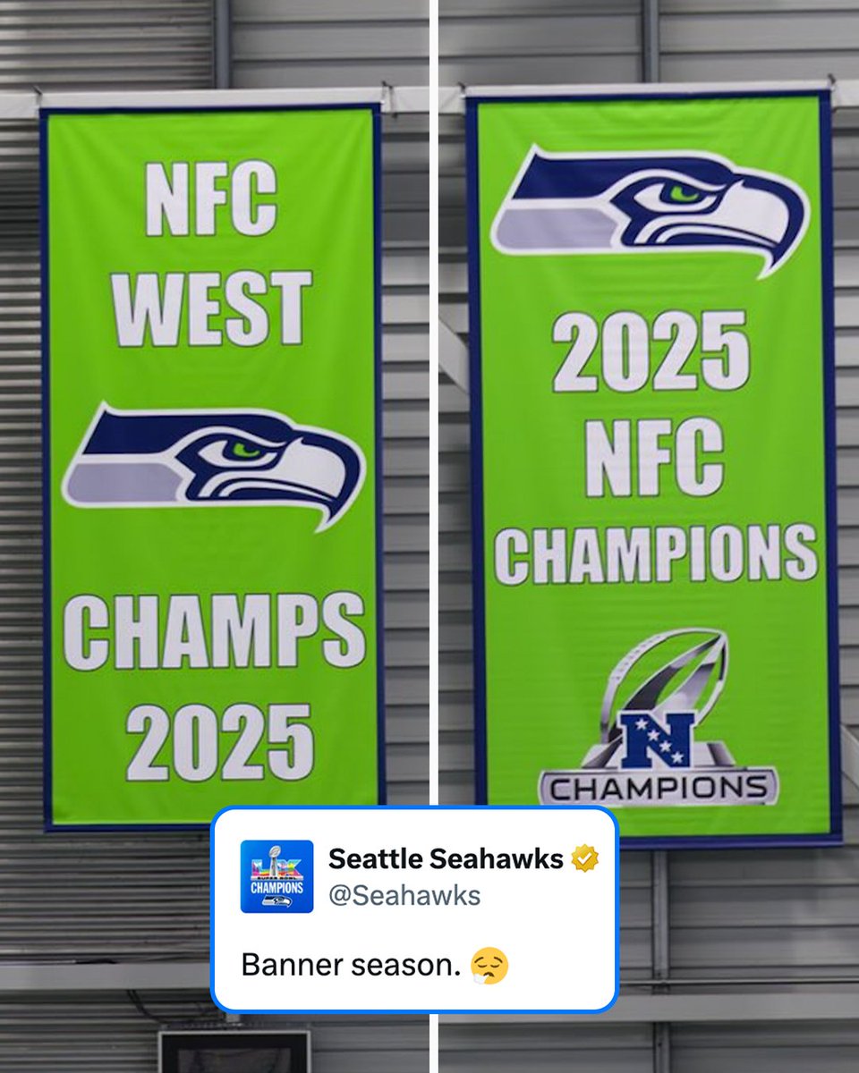 The 12s are gonna go crazy for that Super Bowl banner 🗣️

(via @seahawks)