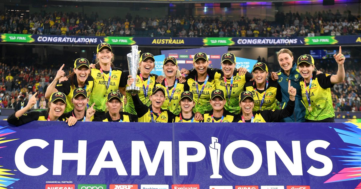 ACA_Players's tweet photo. On this Day in 2020 - Australia won the Women's T20 World Cup!

In front of 86,000+ fans at the MCG on International Women's Day, Alyssa Healy was named player of the match after making 75 off 39 balls. 

What an iconic moment in cricket history 👏 🏆 https://t.co/ZstbXIt9Zc
