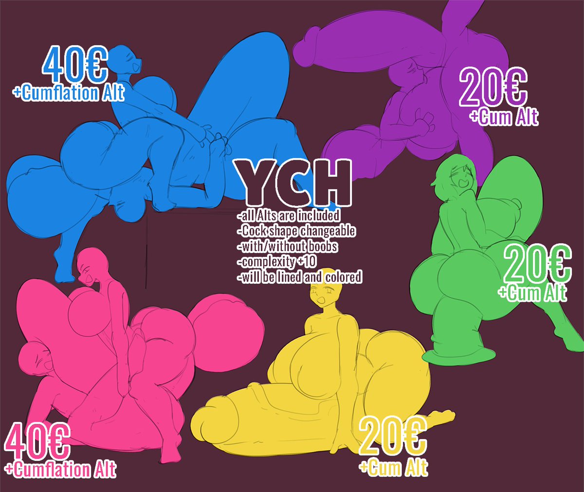 New 20€ YCHs open for a couple days! if u have any questions hit me up :)  
Discord: bloomz_art