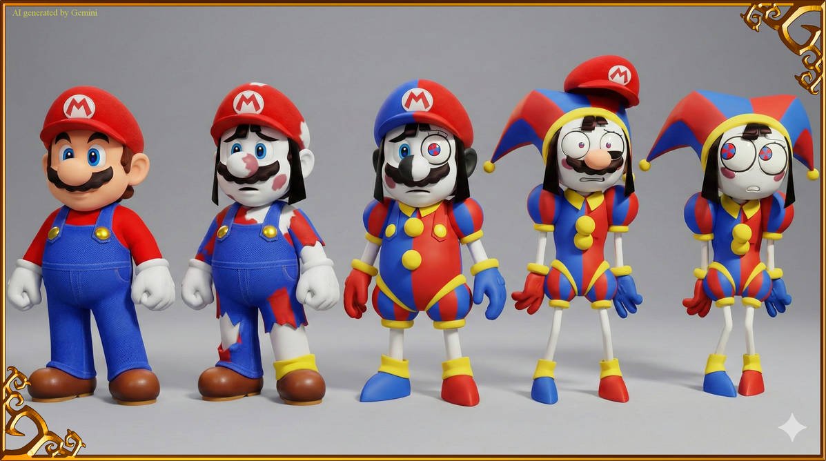 when i was 11 i attempted to cut my skull in half with an axe but missed
super mario pomni transformation: