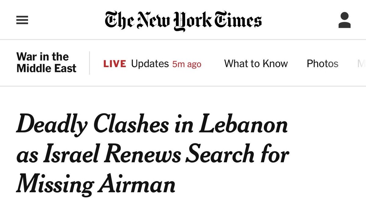 Israel massacres dozens of people searching for a body from 40 years ago. 

Here’s the New York Times headline: