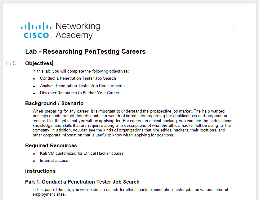 chukwupg's tweet photo. Day 62 - #100DaysofCybersecurity

Today I completed the first lab in Module 1 of the Ethical Hacking course: Researching PenTesting Careers.
The goal of this lab was to analyze real job postings for penetration testers and understand what companies actually look for in ethical hackers.

Here are some key insights from my research:

🔎 Common Duties
- Conduct authorized penetration tests on networks, systems, and applications
- Identify and exploit vulnerabilities in a controlled environment
- Document findings and recommend remediation strategies
- Work with IT and development teams to strengthen security posture.
These responsibilities reflect the core role of a penetration tester: simulating cyberattacks to discover weaknesses before malicious actors do.

🛠 Common Skills Required
- Networking fundamentals (TCP/IP, protocols)
- Linux and Windows operating systems
- Web application security (OWASP Top 10)
- Tools like Nmap, Burp Suite, Metasploit, and Wireshark
- Scripting languages such as Python or Bash

📜 Most Frequently Mentioned Certifications
- CompTIA Security+
- CompTIA PenTest+
- Certified Ethical Hacker (CEH)
- Offensive Security Certified Professional (OSCP)
These certifications are commonly used by employers to validate penetration testing knowledge and practical skills.

📊 Another interesting observation
Many penetration testing roles are concentrated in major tech hubs, but remote opportunities are becoming increasingly common.

This lab helped me understand the skills, experience, and certifications required to progress toward a penetration testing career.

As I continue learning through Cisco Networking Academy and hands-on labs, I’m building the foundation needed to move from 
Network security -> penetration testing -> red teaming.

On to Day 63. 🔐

@jay_hunts @ireteeh @segoslavia 

#RedTeamer #Cybersecurity #EthicalHacking #PenTesting #100DaysOfCybersecurity #CyberSecurityLearning