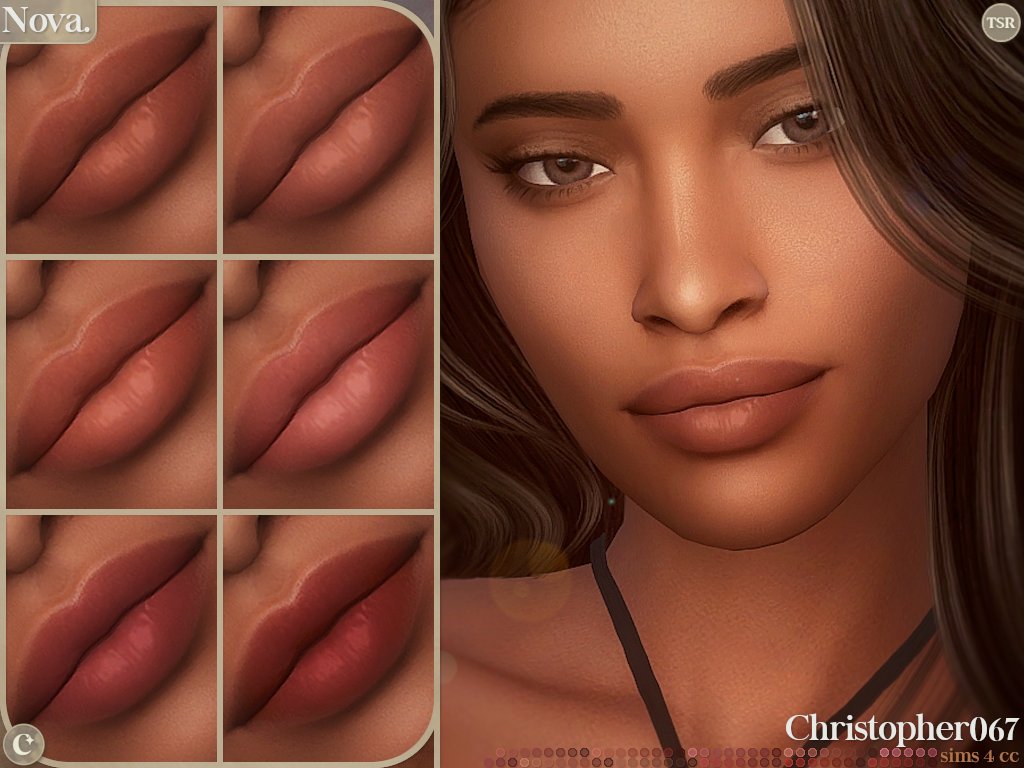 hii !! The Nova Lipstick is out <a href="/TheSimsResource/">The Sims Resource</a>

This is a glossy lipstick with 75 shades. I am SOO excited to release new makeup !! Tbh I never thought I would, it's literally been 9 years since my last lipstick LOL 🫠 Enjoy!! ♡

⊹ link in my bio to DL ! ⊹

#ts4cc #thesims4
