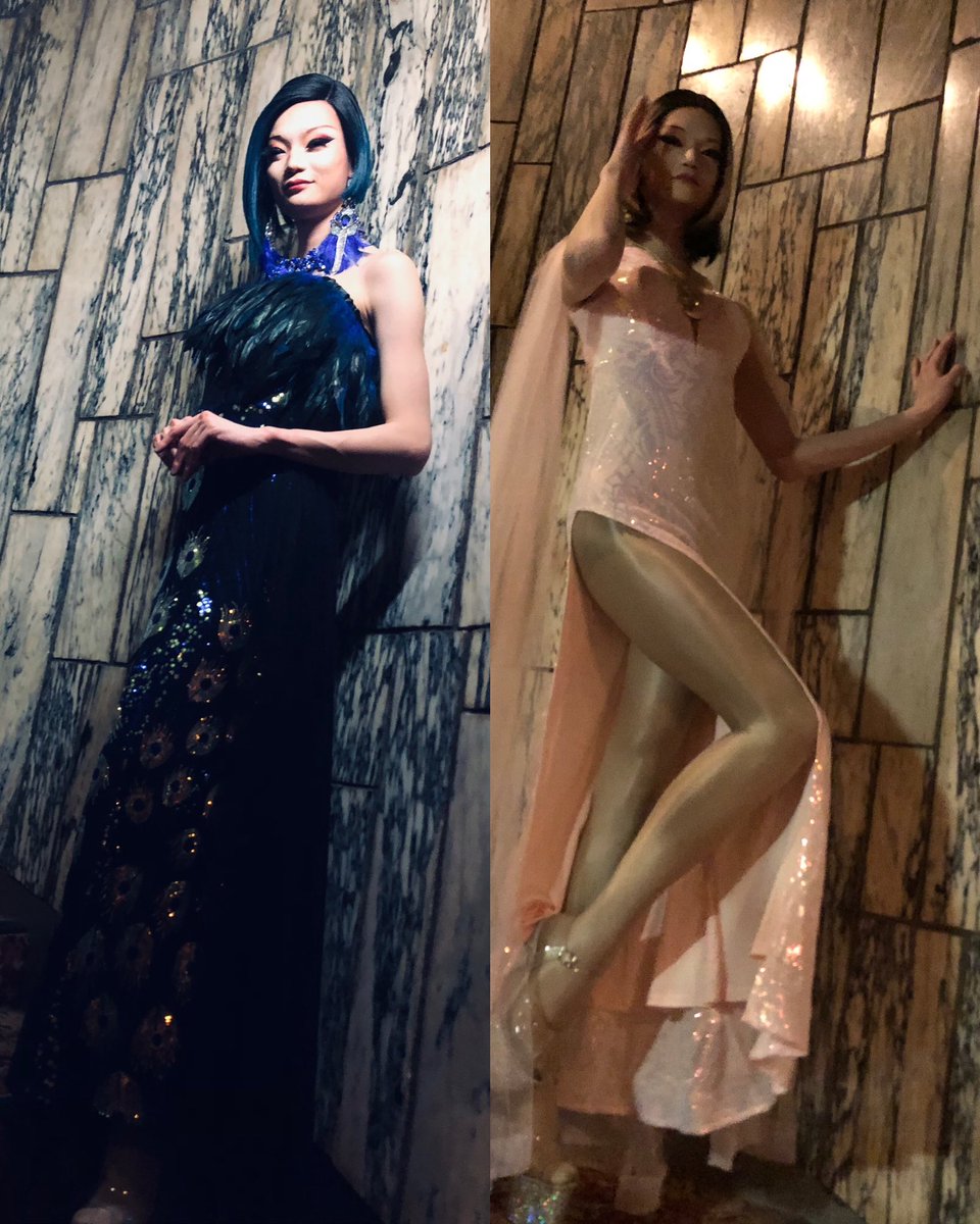 セレちゃんが「実は1番背が高いdrag queenは自分じゃない。
素で（👠とか無しで）2mの人がいる」とか言うので、
一体誰⁉️と聞いたら写真を見せてくれたんだけど、
🇦🇺Aussieの方だった。。焦った。

それでは「日本で」1番背の高いdrag queenの画像をご覧下さい。