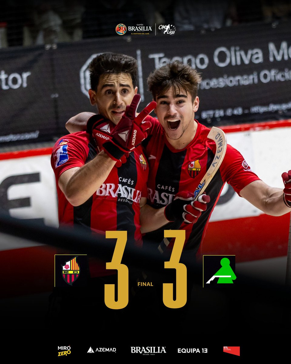 ReusDeportiu's tweet photo. 𝗣𝗨𝗡𝗧 𝗗𝗘 𝗙𝗘 (𝟯-𝟯) ⚔️

El Reus Deportiu Brasilia suma un punt davant el líder, el Liceo, en un partit d’alt voltatge al Palau d’Esports. 

Els ganxet han xutat molt més que el rival i només una solvent actuació del porter rival ha evitat el triomf.

🐦‍🔥 #ForçaReus https://t.co/hjBdERXTW7