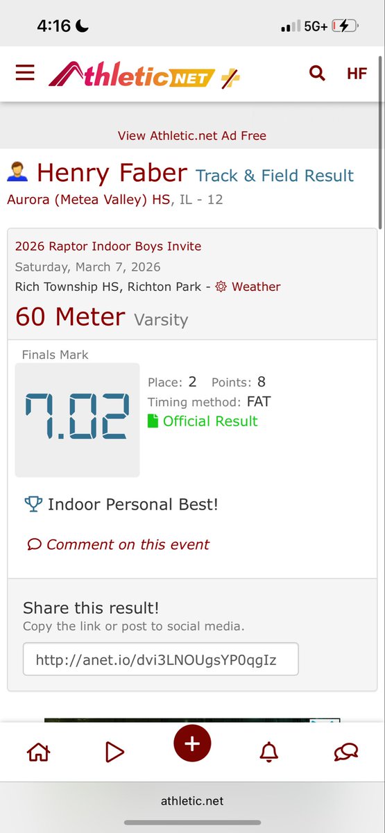HenryFaber08's tweet photo. Blessed to be healthy after a 2 week recovery process. My main focus this month has been working on my top speed. I Had a massive PR in the 60m and excuted a good 55m There is still tons of work to do. #GODsPLAN #stackdays @MVMensXCTF https://t.co/02nO7L7wuT