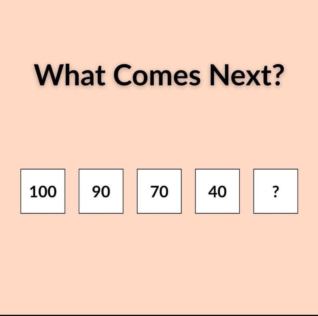 Brain test 

What comes next ?