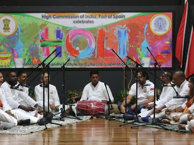 IndiainTandT's tweet image. The High Commission hosted Holi celebrations at the Mahatma Gandhi Institute for Cultural Cooperation on Saturday, 07 March 2026. The event was attended by esteemed dignitaries, including Hon’ble Jagdeo Singh, Speaker of the House of Representatives, Hon’ble Dr Lackram Bodoe,