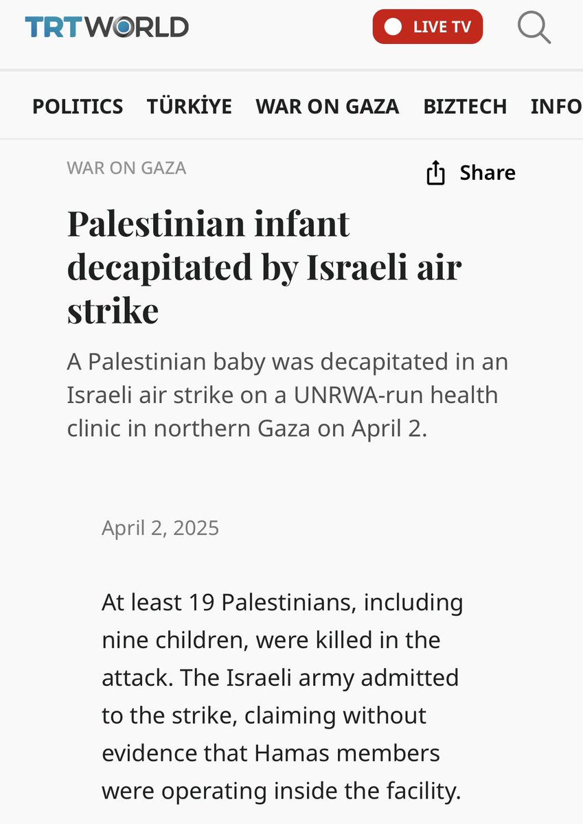 _ZachFoster's tweet photo. The country that has been “cutting babies’ heads off” would be Israel. @realDonaldTrump https://t.co/BR26tIyKVi