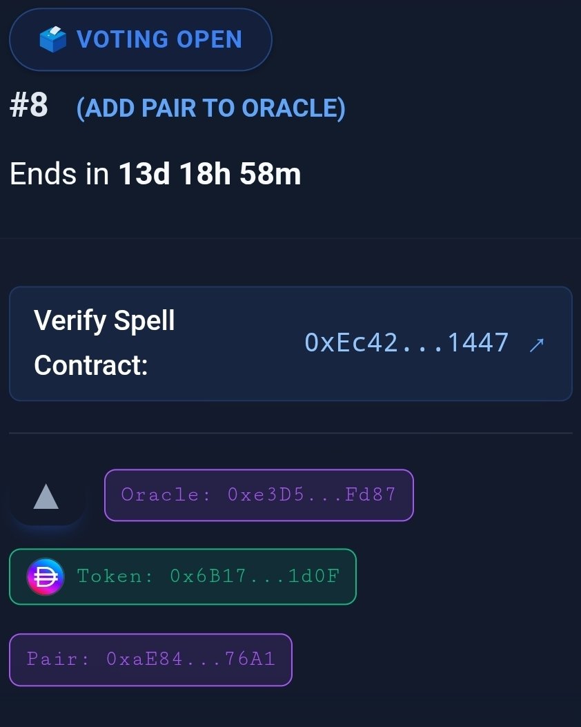 pMaker Oracle could soon see pDAI clearly! huge!

Currently pDAI is invisible to pmaker oracle, if this proposal passes the TWAP Oracle will pull prices from an approved LP pair via "keeper" calls (for TWAP rewards). 

Adding this pdai pair means the system starts tracking a