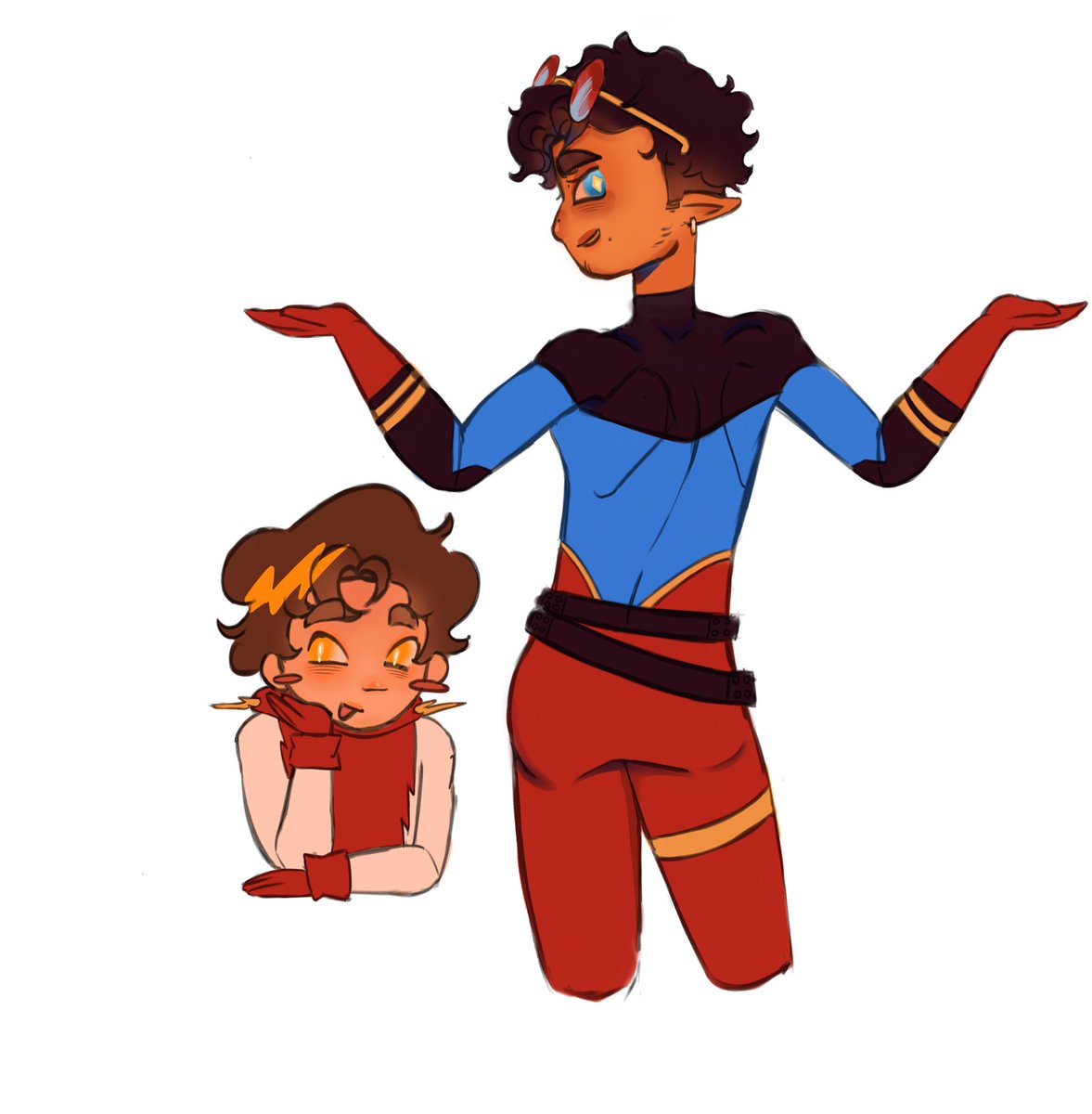 starcvps's tweet image. This was actually so fun to draw I rlly liked doing this bahdnr ir was really good practice ahh but my whole body hurts okay ty for looking at my drawinf of my fav guys
Ty @tunakassarole for letting me borrow ur colors

#konbart #bartkon #konel #bartallen #kon #superboy #impulse