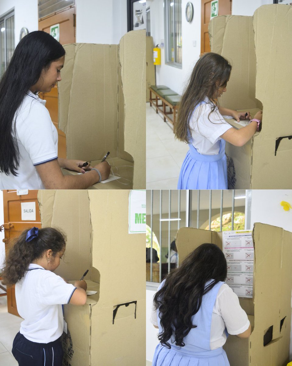 laensenanzabaq's tweet photo. Las estudiantes de 3° a 11° participaron en las elecciones del Gobierno Escolar, ejerciendo su derecho al voto con responsabilidad y compromiso.

Gabriela Bonett Ordoñez, de 11°, asume el rol de Personera Estudiantil, y Sarah Mafla Varela, de 5°, el de Personerita. https://t.co/6LsUEwAT5A
