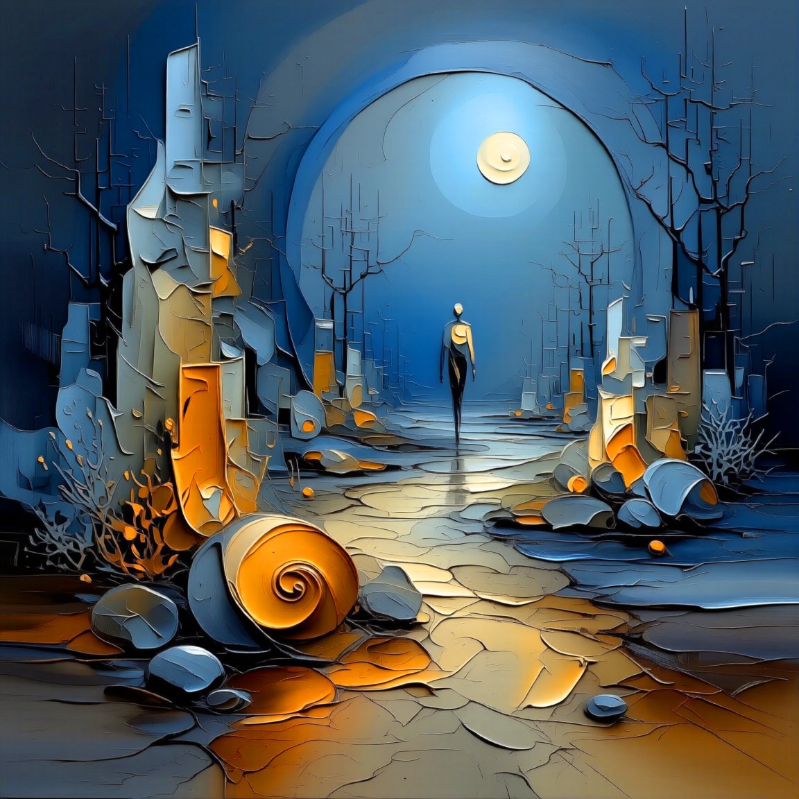 andy_corah's tweet image. Moonlight doesn't illuminate the world. It replaces it with something stranger and truer. 🔵 #NightVision